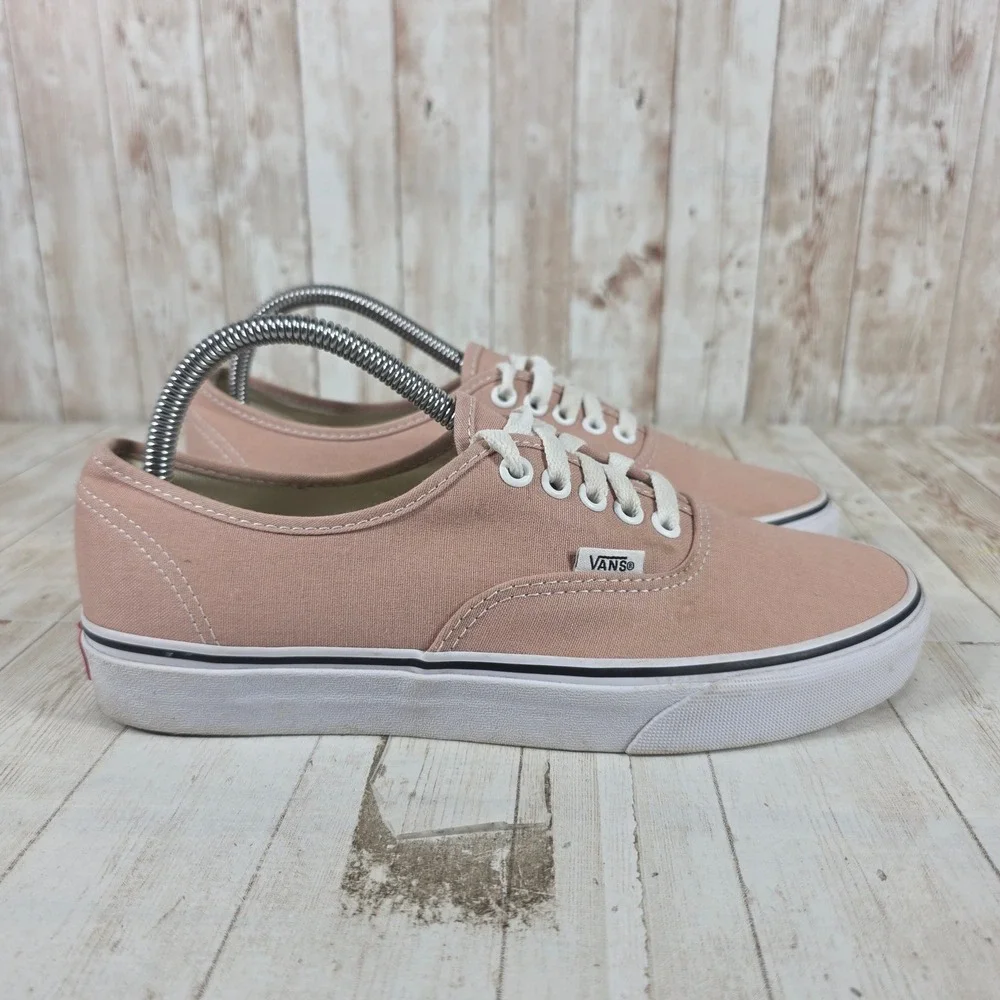 Vans Authentic Rose Pink Canvas Low Top Skate Sneakers Womens 9.5‎ Mens 8.0